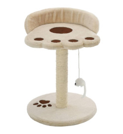 Arbre à chat avec griffoir en sisal 40 cm Beige et Marron