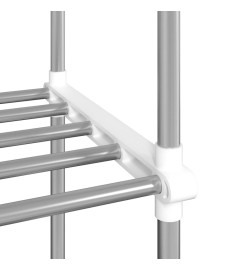 Étagère pour micro-ondes blanc 51x27x63 cm aluminium