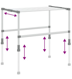 Séchoir à linge 83x(50-55)x(40-85) cm aluminium