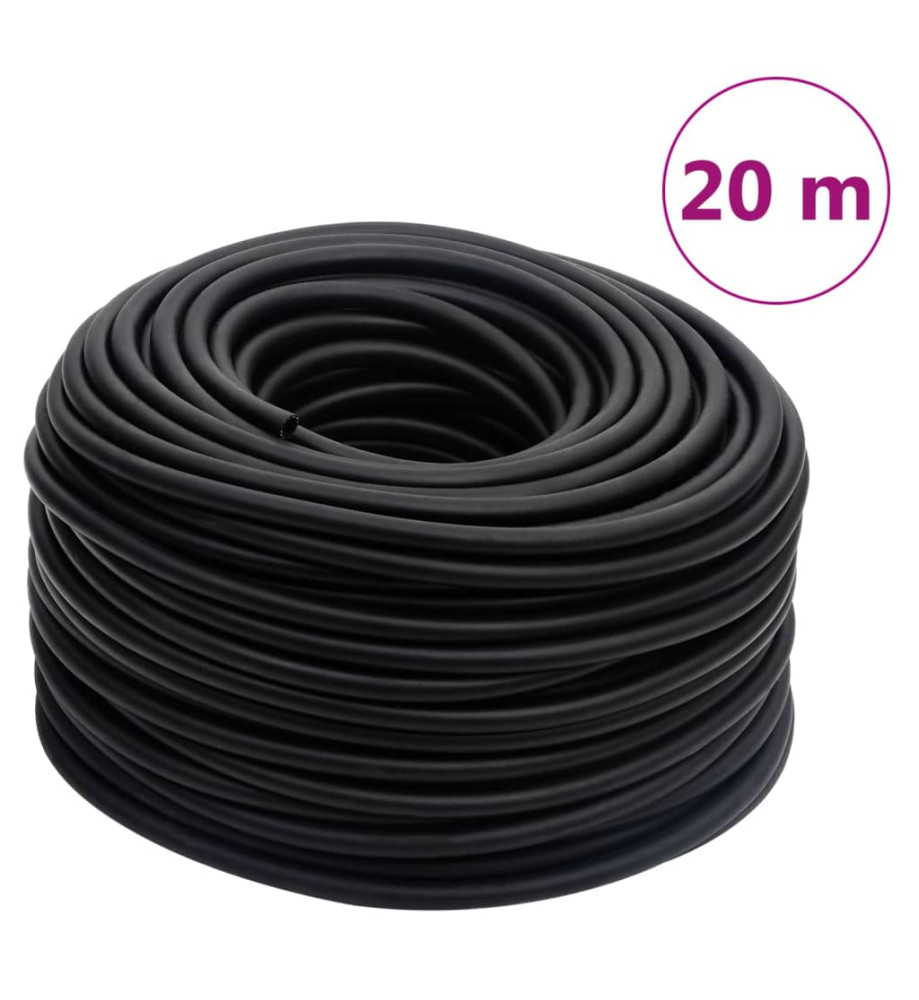 Tuyau d'air hybride noir 0,6" 20 m caoutchouc et PVC