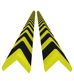 Protecteurs d'angle 2 pcs Jaune et noir 4,5x4,5x104 cm PU