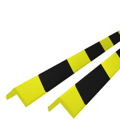 Protecteurs d'angle 2 pcs Jaune et noir 4,5x4,5x104 cm PU