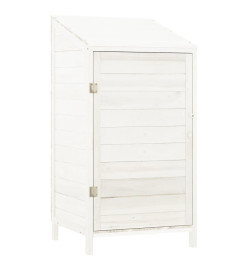 Remise de jardin Blanc 55x52x112 cm Bois de sapin solide