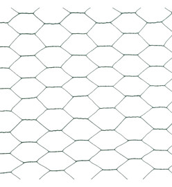 Grillage Acier avec revêtement en PVC 25x1,5 m Vert