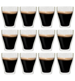 Verres à latte macchiato double paroi 12 pcs 370 ml