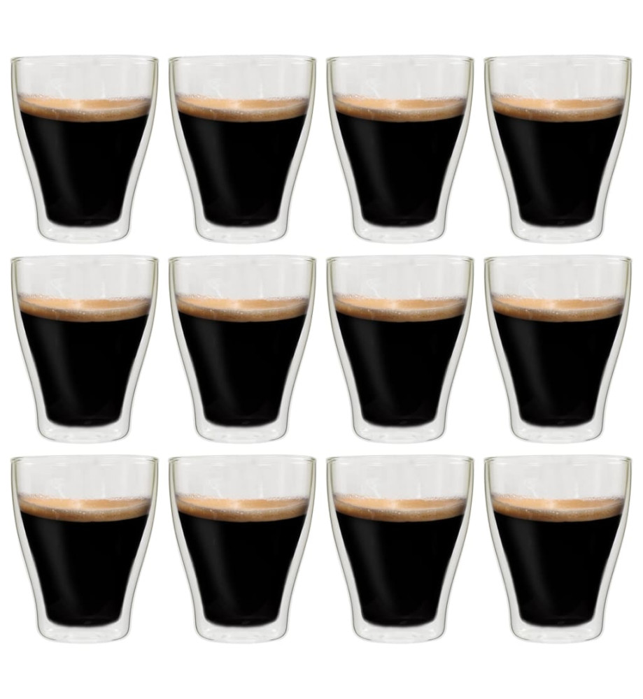 Verres à latte macchiato double paroi 12 pcs 370 ml