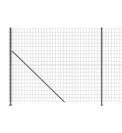 Clôture en treillis métallique avec bride anthracite 2,2x25 m