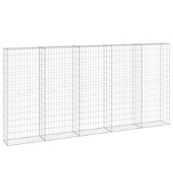 Mur en gabion avec couvercles Acier galvanisé 300x30x150 cm