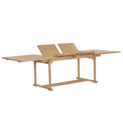 Meuble à dîner de jardin 9 pcs 180-280x100x75 cm Teck massif
