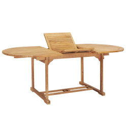 Meuble à dîner d'extérieur 7 pcs 150-200x100x75 cm Teck massif