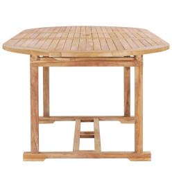Meuble à dîner d'extérieur 7 pcs 150-200x100x75 cm Teck massif