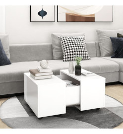 Table basse Blanc 60x60x38 cm Aggloméré