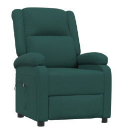 Fauteuil inclinable électrique Vert foncé Tissu