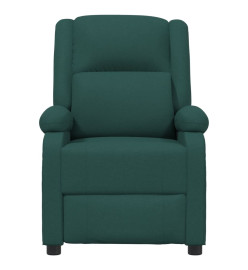 Fauteuil inclinable électrique Vert foncé Tissu