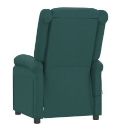 Fauteuil inclinable électrique Vert foncé Tissu