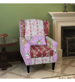 Fauteuil avec design de patchwork Tissu