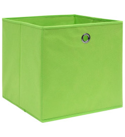 Boîtes de rangement 4 pcs Vert 32x32x32 cm Tissu