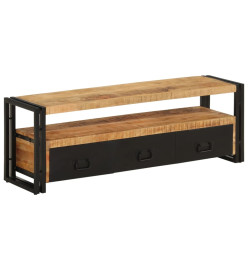 Meuble TV 120x30x40 cm Bois massif de manguier