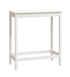 Table de bar blanc 100x50x110 cm bois massif de pin