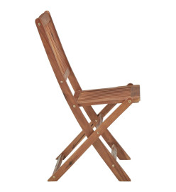 Chaises pliables de jardin 6 pcs avec coussins Bois d'acacia