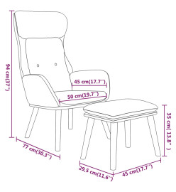 Chaise de relaxation avec repose-pied Jaune moutarde