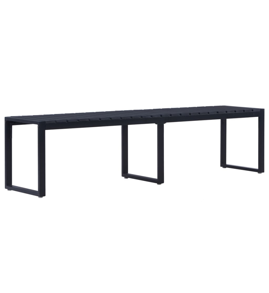 Banc de jardin 180 cm Panneau PS Noir Banc de jardin 180 cm Panneau PS Noir