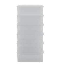 Boîtes de rangement en plastique 12 pcs 5 L empilables