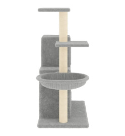 Arbre à chat avec griffoirs en sisal Gris clair 83 cm