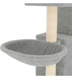 Arbre à chat avec griffoirs en sisal Gris clair 83 cm