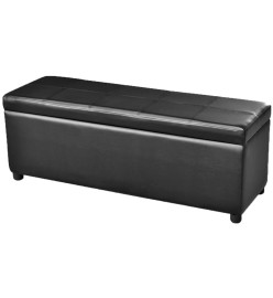 Banc long de rangement Bois Noir