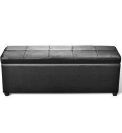 Banc long de rangement Bois Noir