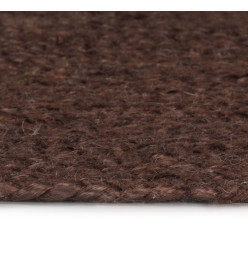 Tapis fait à la main Jute Rond 120 cm Marron