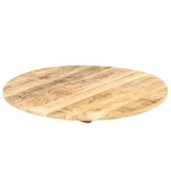 Dessus de table Bois de manguier solide Rond 15-16 mm 70 cm