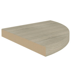 Étagères d'angle flottantes 4 pcs chêne 35x35x3,8 cm MDF