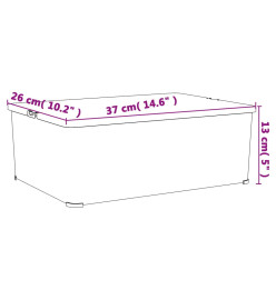 Boîtes de rangement en plastique 3 pcs 10 L empilables