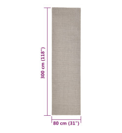 Tapis en sisal pour griffoir sable 80x300 cm