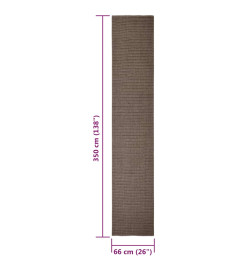 Tapis en sisal pour griffoir marron 66 x 350 cm