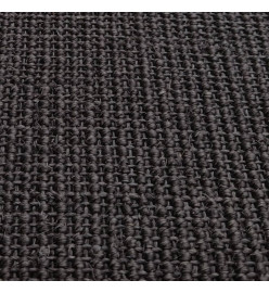 Tapis en sisal pour griffoir noir 80x350 cm