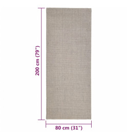 Tapis en sisal pour griffoir sable 80x200 cm