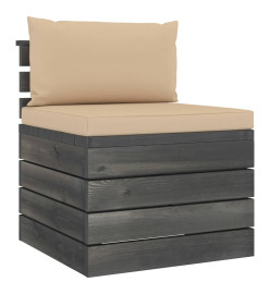 Salon palette de jardin 7 pcs avec coussins Bois de pin massif
