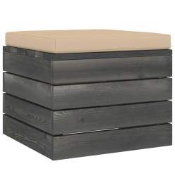 Salon palette de jardin 7 pcs avec coussins Bois de pin massif