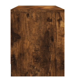 Meuble TV chêne fumé 102x30x37,5 cm bois d'ingénierie