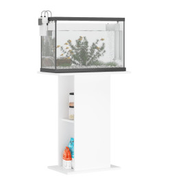 Support pour aquarium blanc 60,5x36x72,5 cm bois d'ingénierie