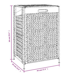 Panier à linge 44x34x64 cm hyacinthe d'eau