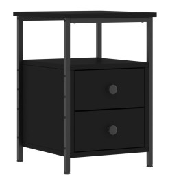 Table de chevet noir 34x35,5x50 cm bois d’ingénierie