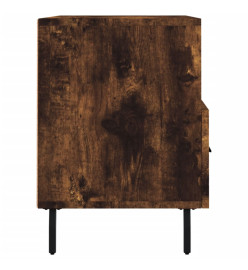 Meuble TV Chêne fumé 80x36x50 cm Bois d'ingénierie