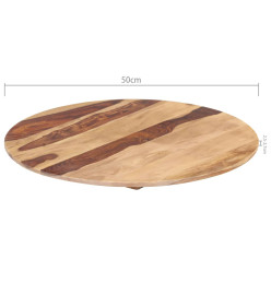 Dessus de table Bois solide Rond 25-27 mm 50 cm