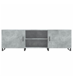 Meuble TV gris béton 150x30x50 cm bois d'ingénierie