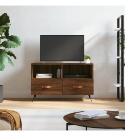 Meuble TV Chêne marron 80x36x50 cm Bois d'ingénierie