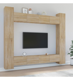 Ensemble de meubles TV 8 pcs Chêne sonoma Bois d'ingénierie